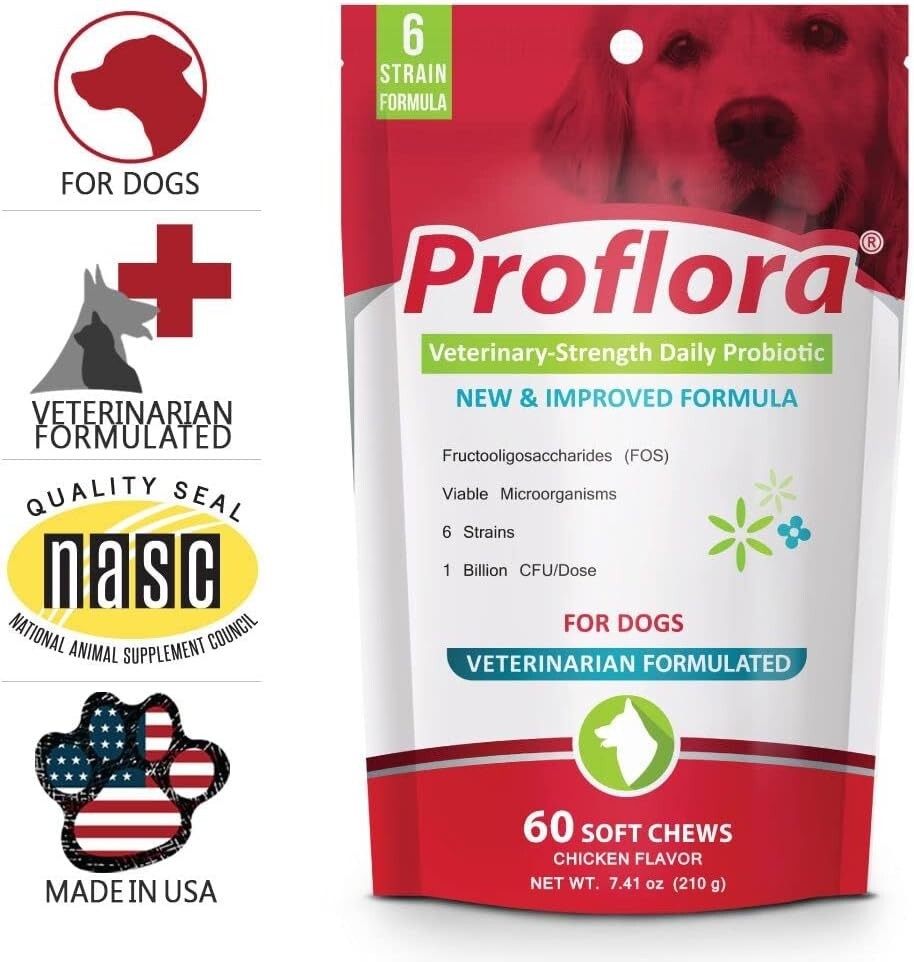 Proflora Probiotic Soft Chews for Dogs (60 Count)