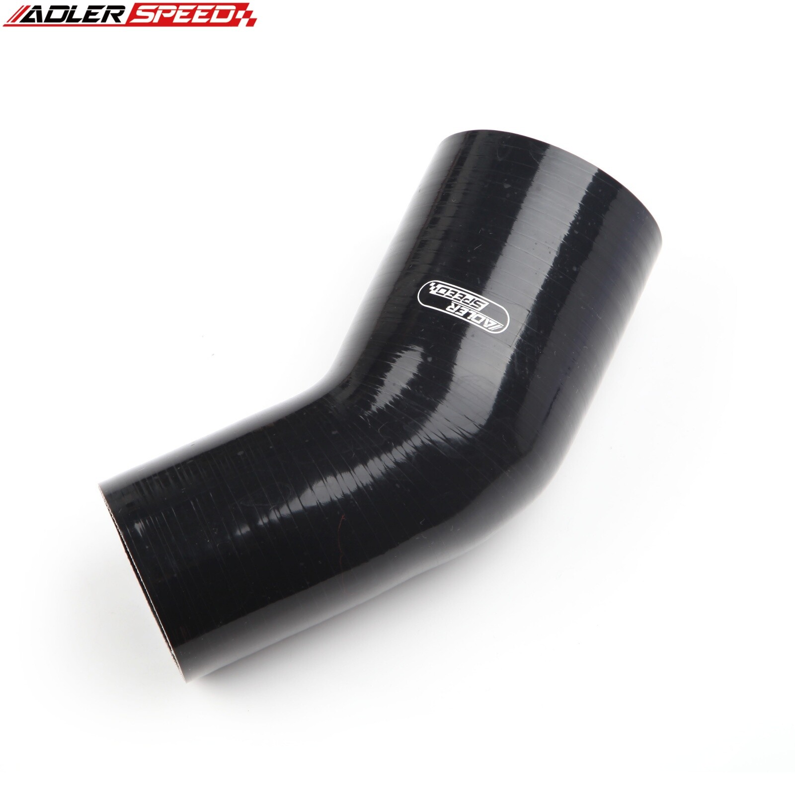 3" To 2.75'' Inch 4-Ply Silicone Hose 45 Degree Elbow Reducer Coupler Pipe Black