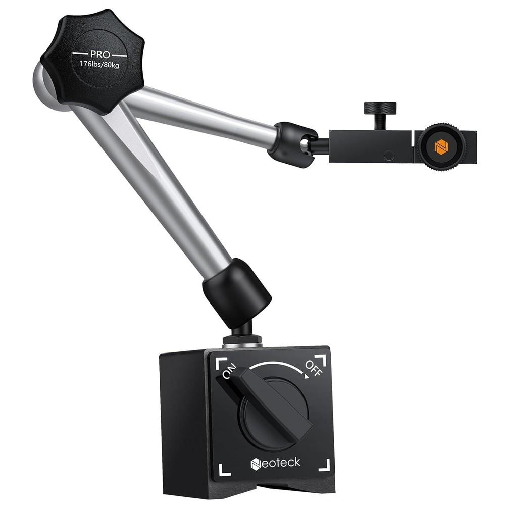 Magnetic Base Stand for Dial Indicator with Adjustable Arm and Stability Control