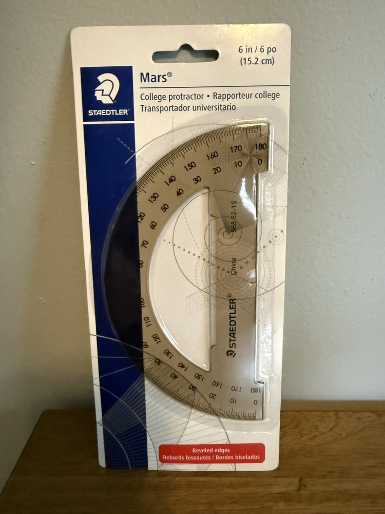 STAEDTLER Mars College Protractor 6" / 15.2 cm 1/2° Increments