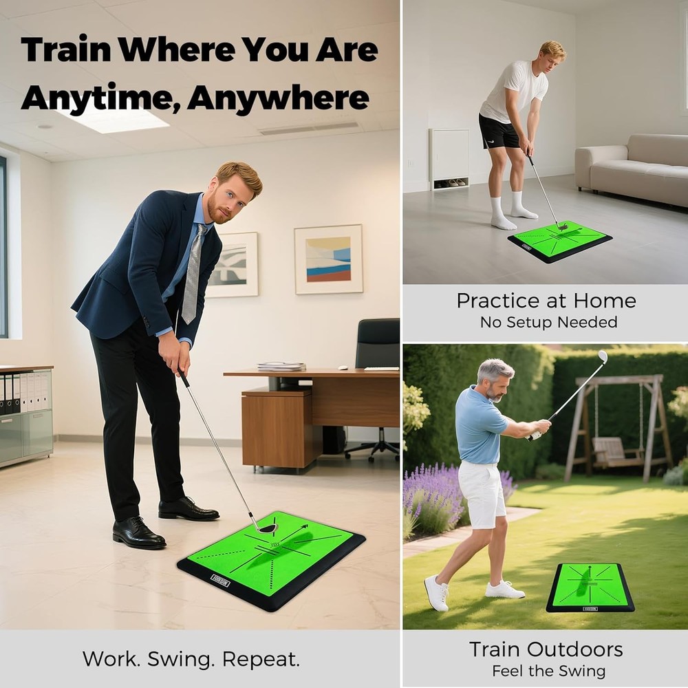 Golf Hitting Mat – Practice Mat with Swing Path Feedback & Impact Detection
