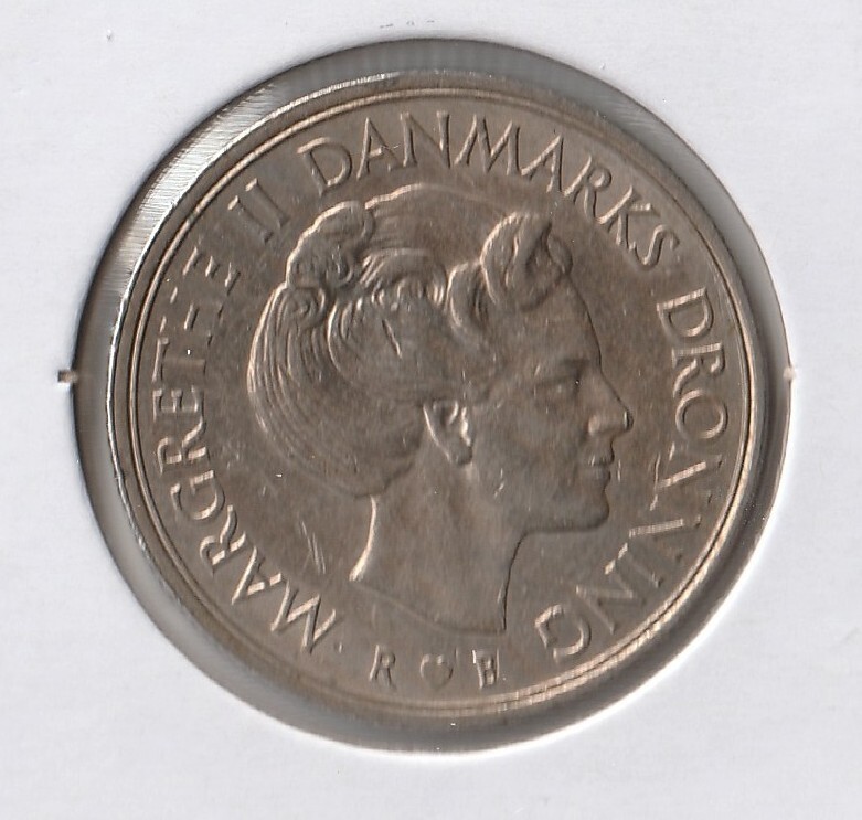 Coin Denmark 1 Krone 1983 KM862.3