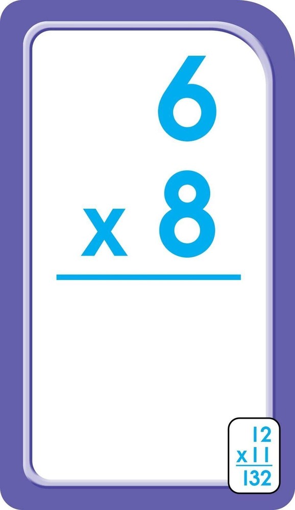 Multiplication Flash Cards 0-12 Flash Cards Elementary Grade Math for Ages 8+💛❤