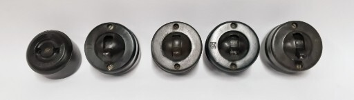 Vintage Old 4 Pcs Electrical Bakelite Switch & 1 Socket made in India.