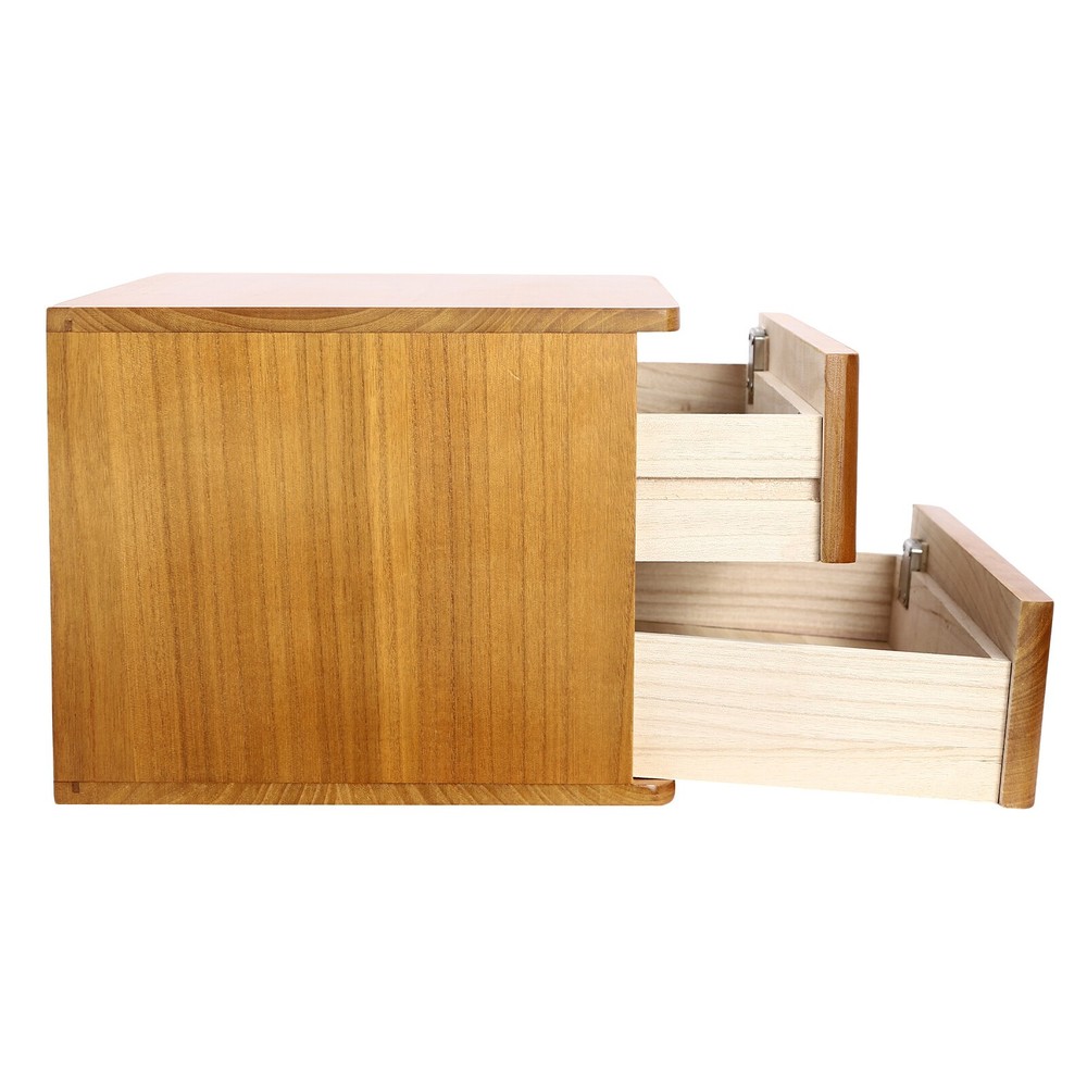 2-Tier Office Lockable Desktop Box Storage Drawer Files Organizer Multi-purpose