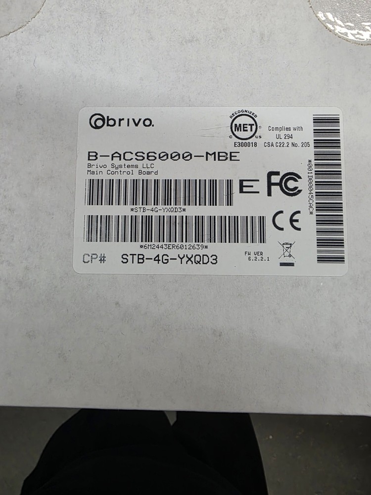 Brivo B-ACS6000-MBE Two-Reader Ethernet Control Board (Board