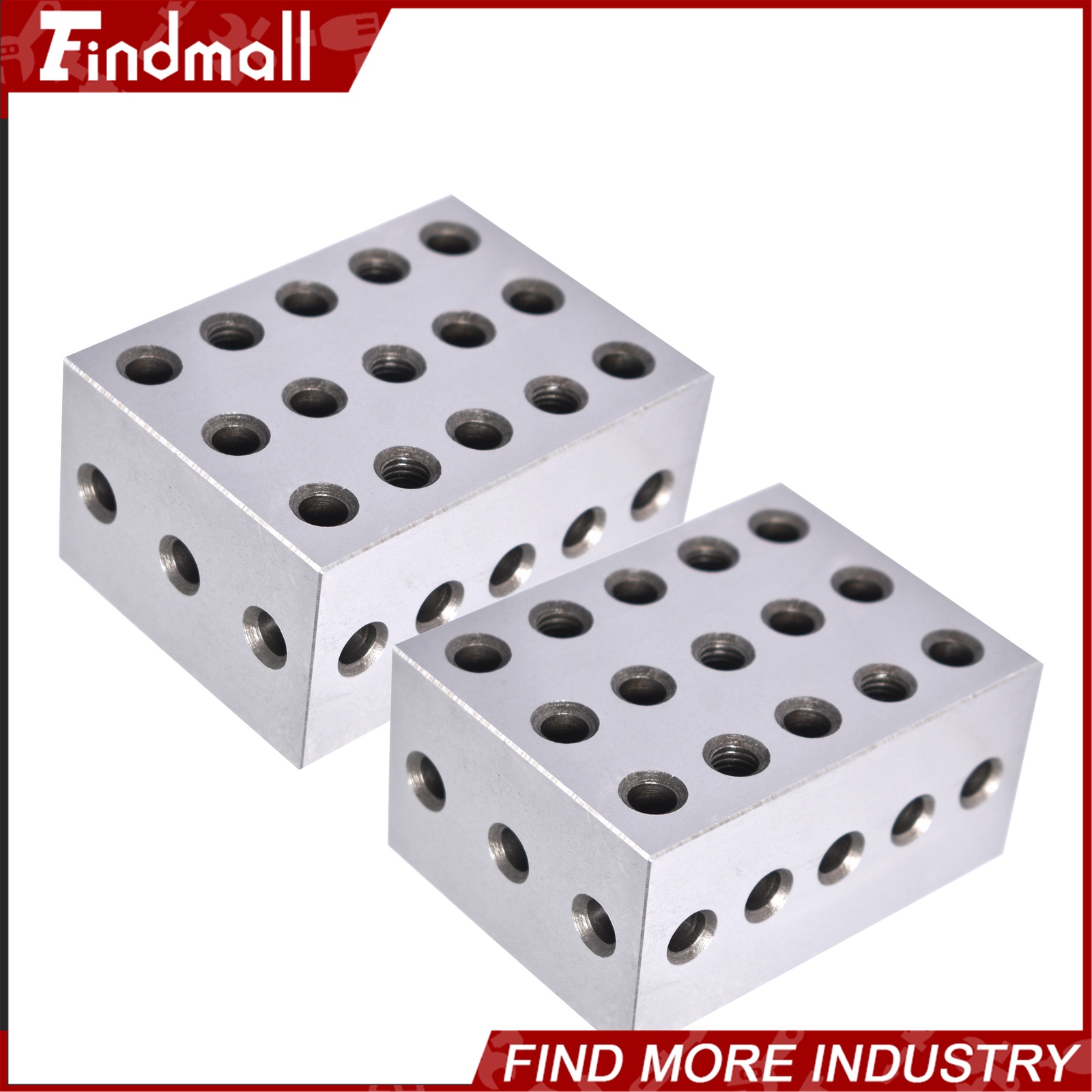 Ultra Precision 1 Matched Pair 2-3-4 Blocks 23 Holes .0002" Precision New