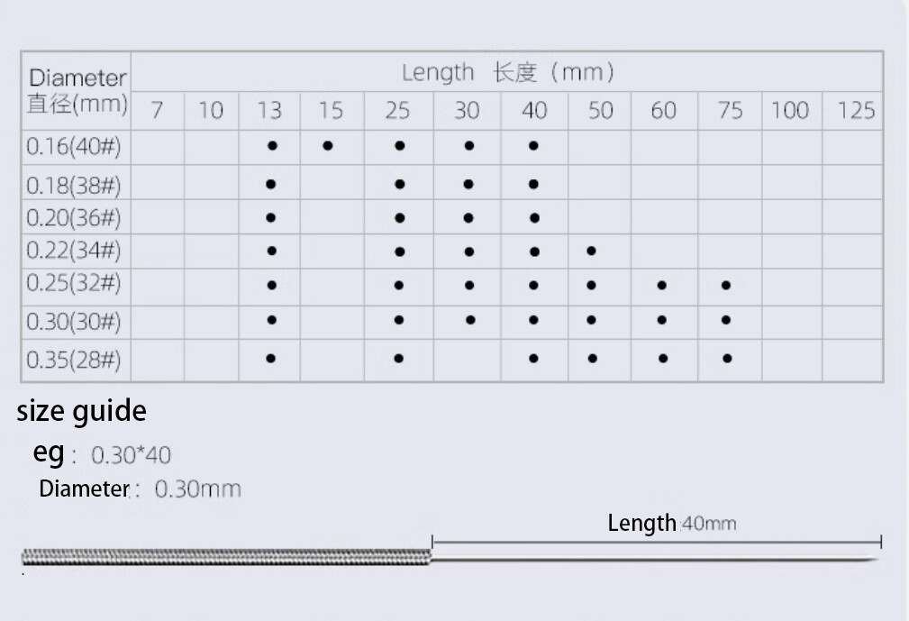 Single Use Acupuncture Spring Handle Needles with guide tube 100/Box 0.16~0.40mm