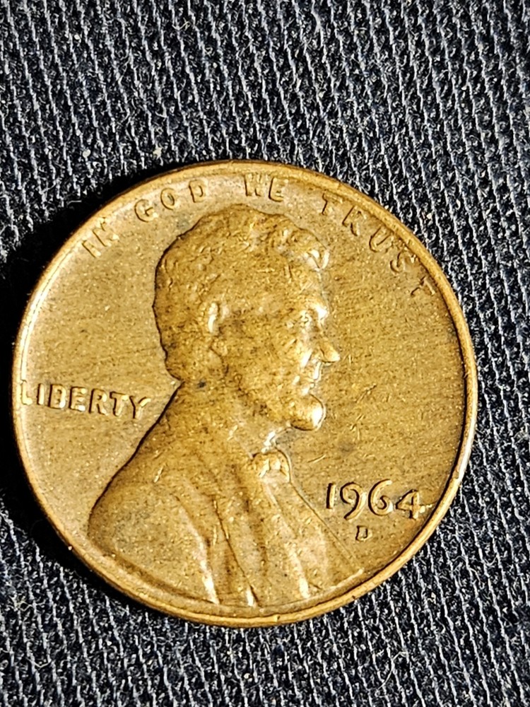 1964 D Penny Errors, Close AM, Letters On Rim