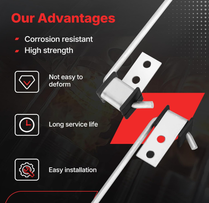 4 Pack Universal Stainless Steel Exhaust Hanger Rod Weld On Heavy Duty Exhaust