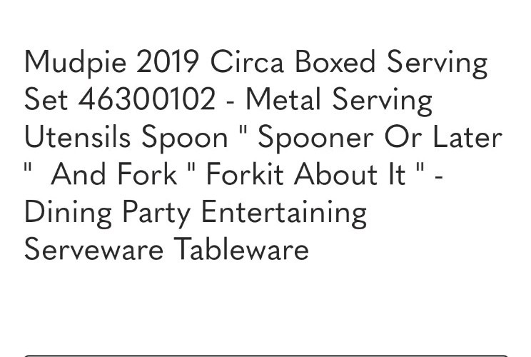 Mudpie Circa Serving Spoon And Fork
