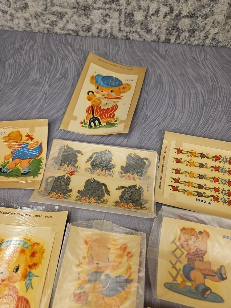 9 vtg duro Decorative Transfers #22