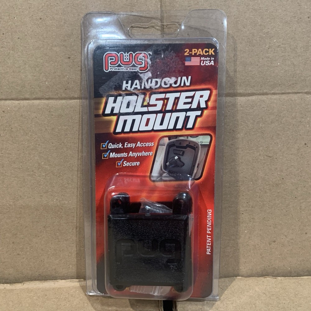 PUG Handgun Holster Mount 2-Pack Quick Access Secure USA Made Universal Kit