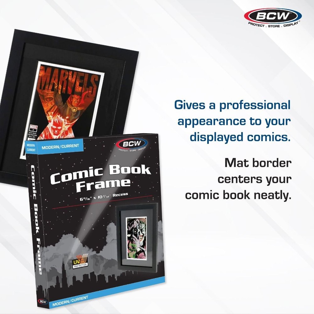 2 BCW Current Comic Book Black Wood Frames