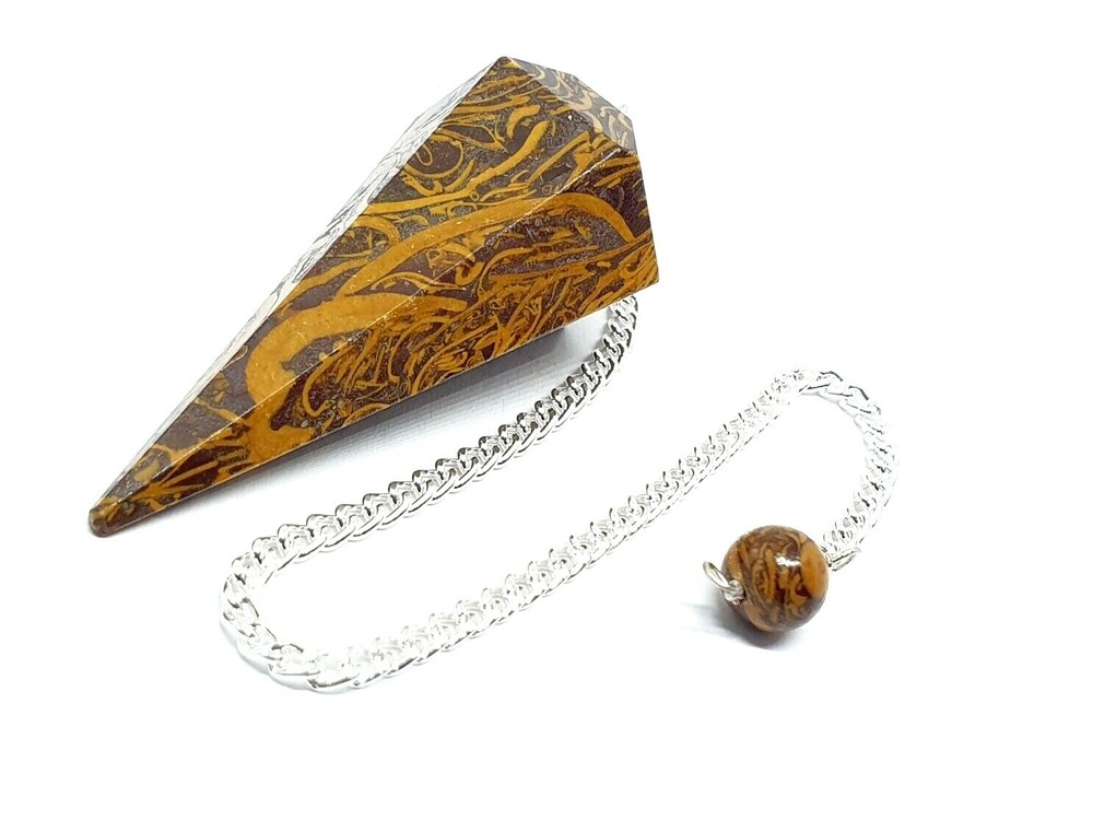 Miriam Jasper Pendulum Point Marium Dowser Calligraphy Stone Divination Tool