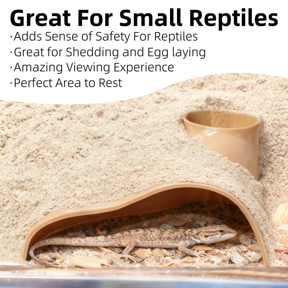 Reptile Underground Corner Cave Viewing Hide Lizard Hognose Leopard brown