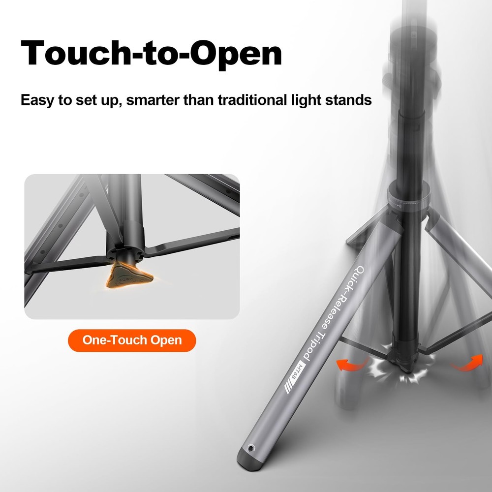 Light Stand 83.4" Adjustable with Quick-Release Ball Head | Portable