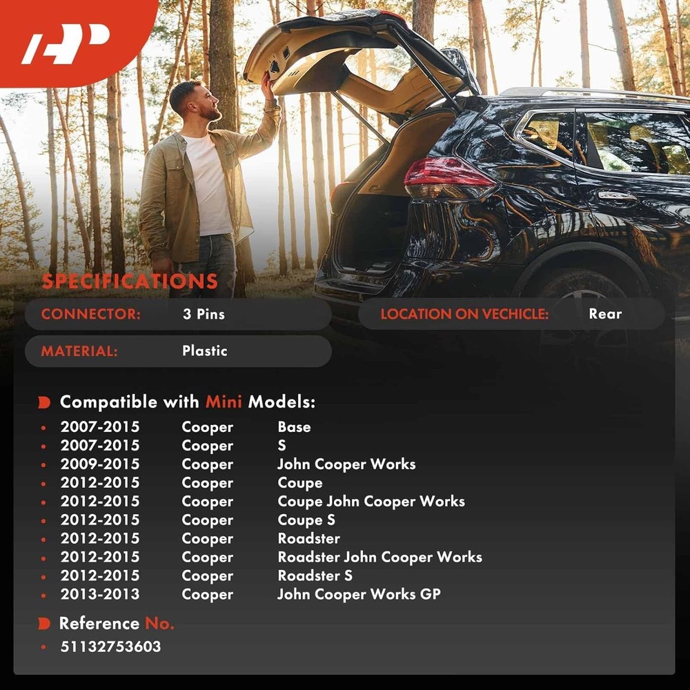 Tailgate Handle Release Switch Compatible with Mini Cooper 2007-2015, Rear