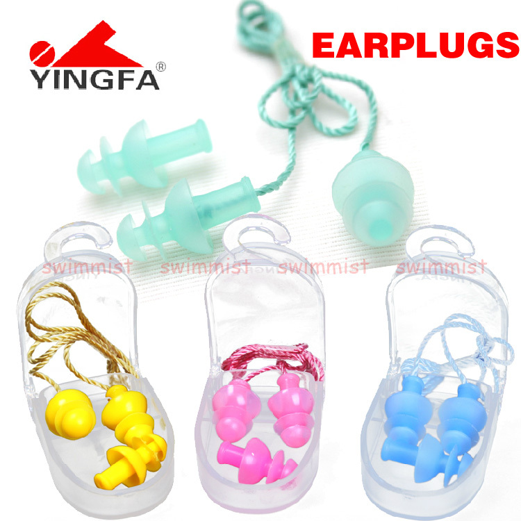 NEW!! YINGFA SILICON EARPLUGS ATTACHED BY STRING WITH CASE PROTECTOR FREE SHIP