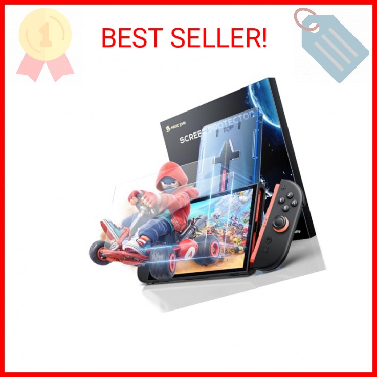 MAGIC JOHN 2 Pack for Nintendo Switch 2 Screen Protector 7.9'' [2025], 30s Insta