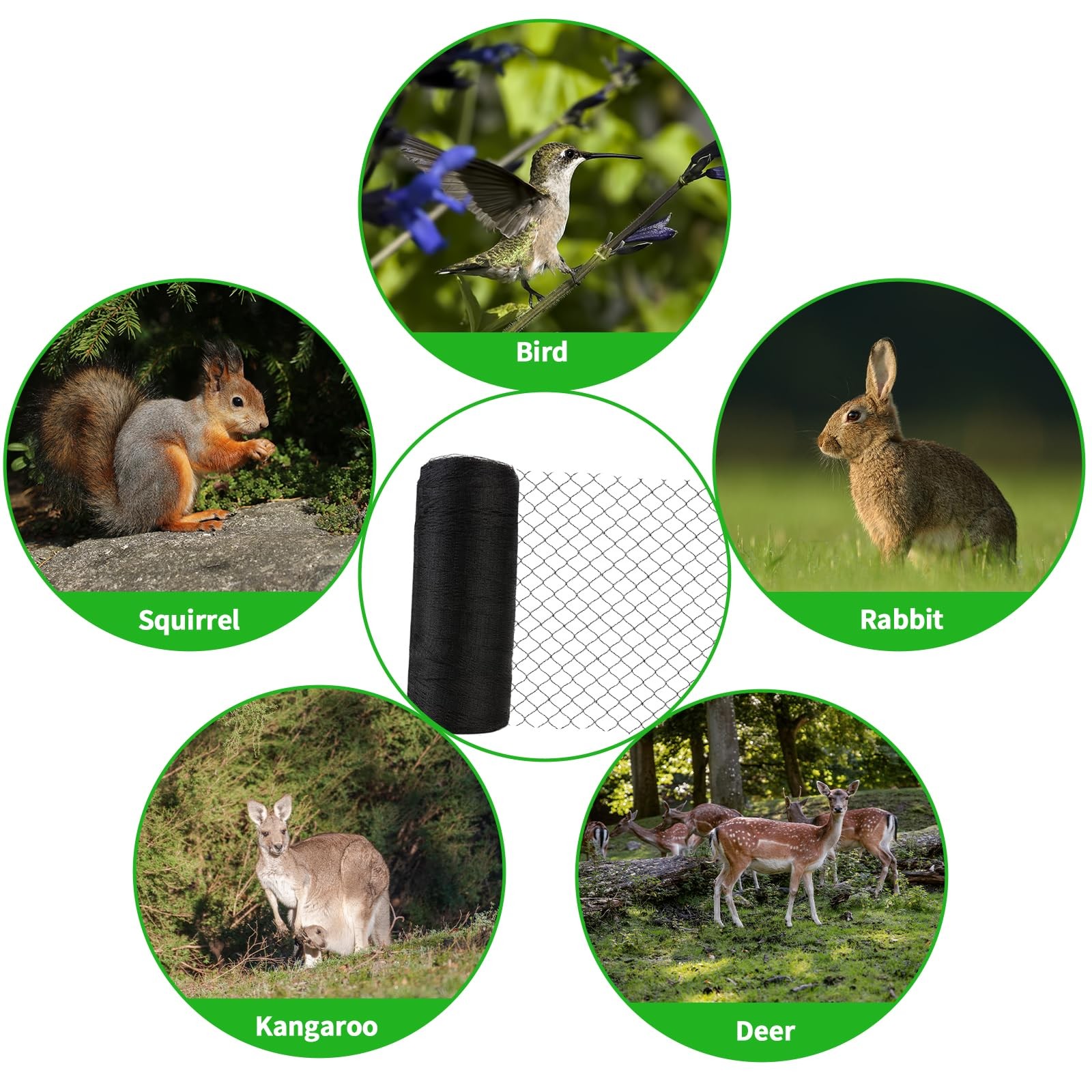 Woven Bird Netting 30x30 FT 1/2 Inch Mesh Heavy Duty Garden Pest Barrier