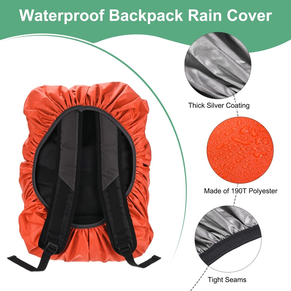 75L-85L Backpack Rain Cover with A Vertical Reflective Strap [Orange]