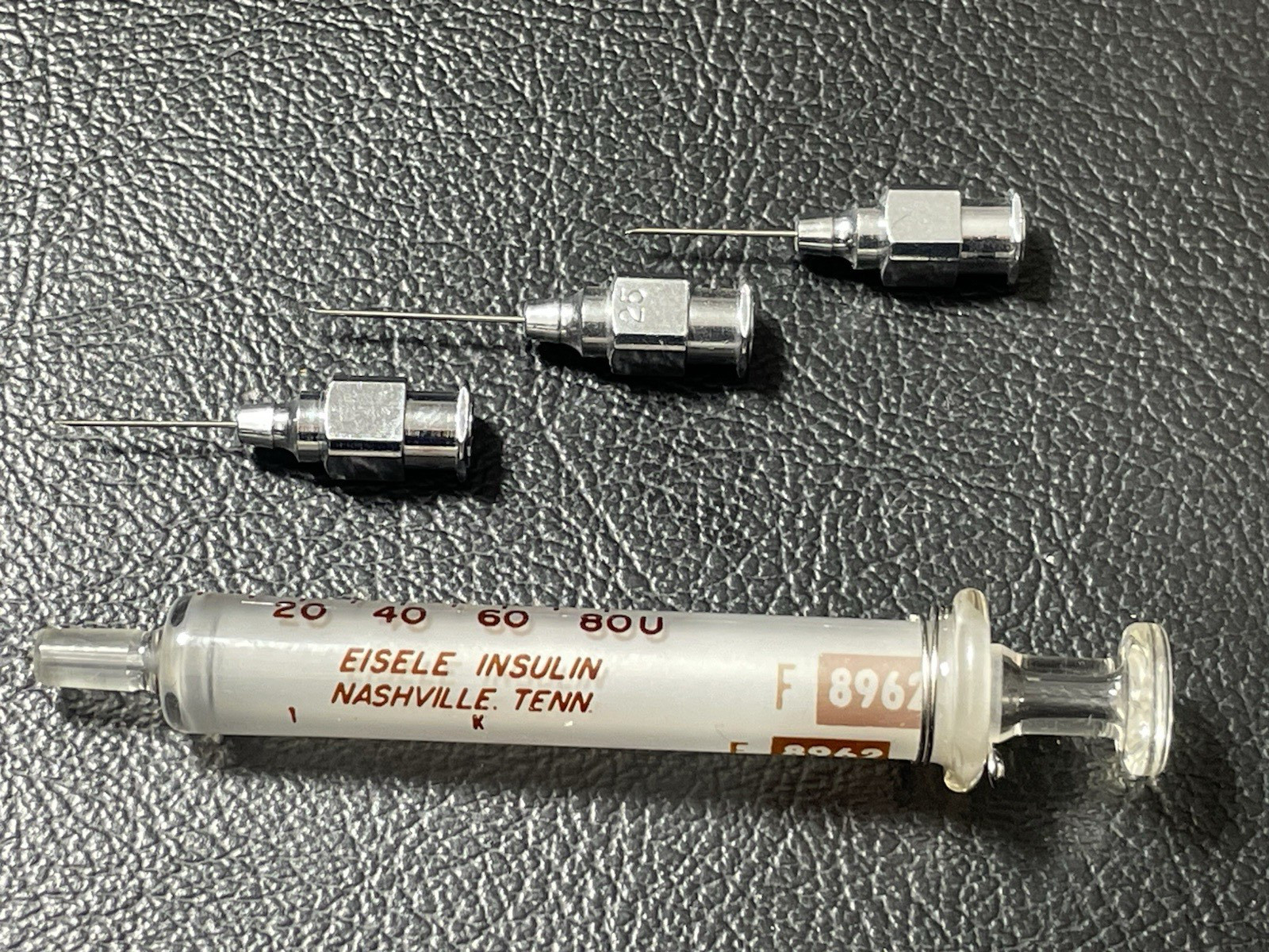 VTG Medical Surgical Glass Syringe Hypodermic Case Set Tool Yale Eisele