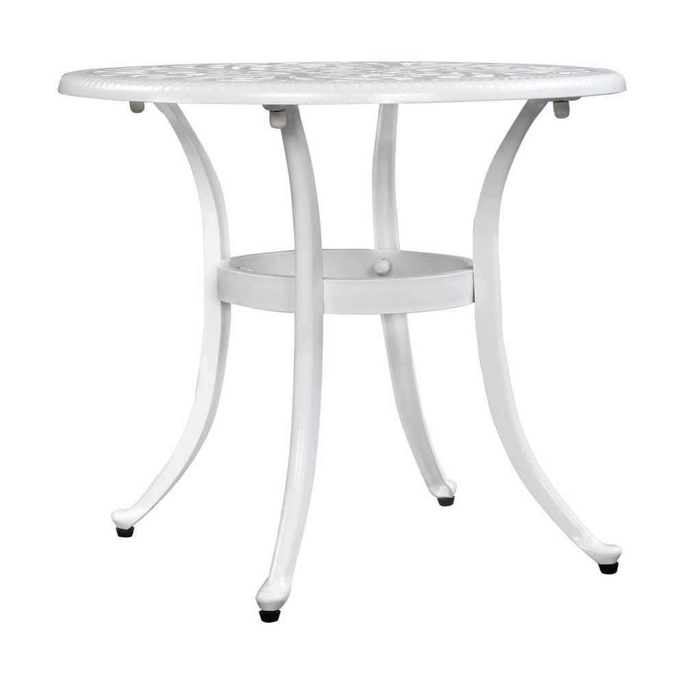 Phoenix Cast Aluminum Round Table, Patio End Table Side Table