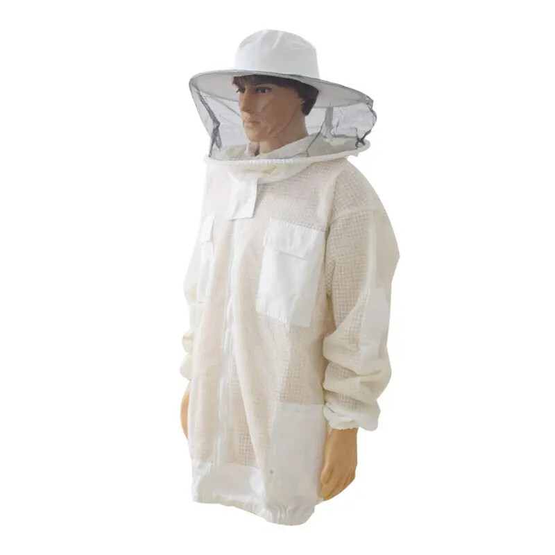 Anti Bee Suit 3Layer Breathable Ventilated Protective Jacket with Veil Hat Suits