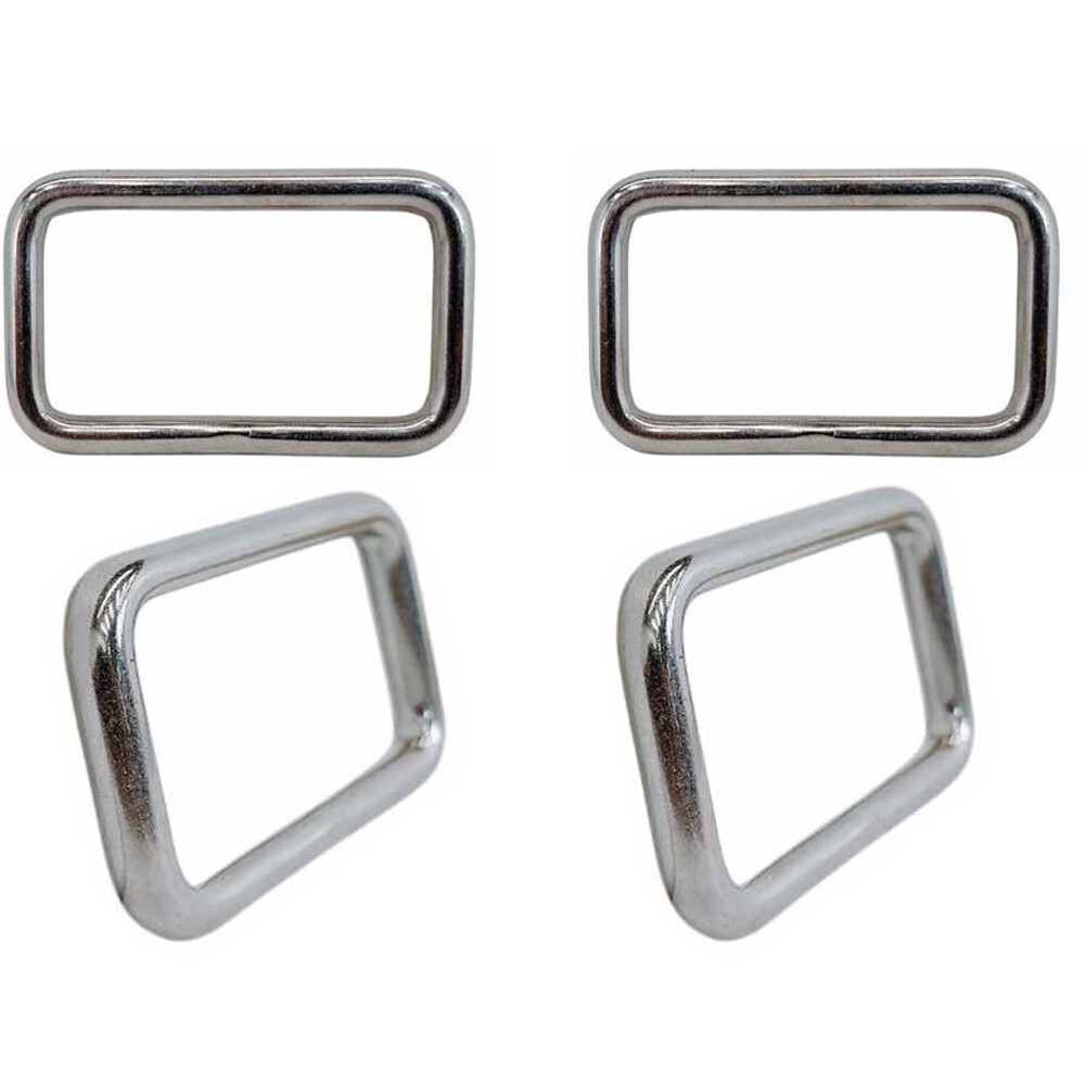 5/16" x 3" Mil Spec Rectangular Ring Rectangle Link T304 Stainless Steel 4 PCS