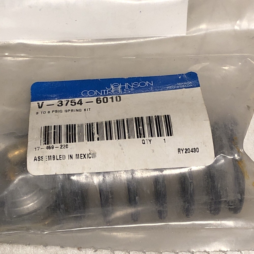 Johnson Controls V-3754-6010 Spring Kit