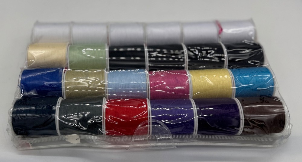 Allary All Purpose Thread 100% Polyester 200 YDS 24 Spool Count Multiple Colors