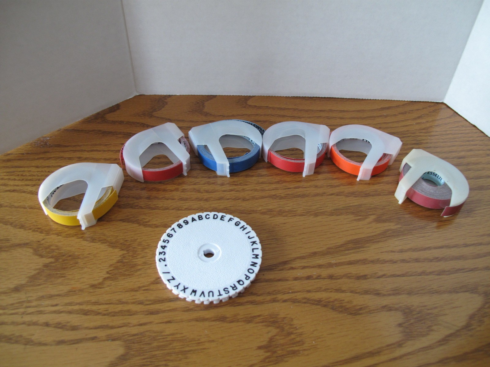 Vintage DYMO Embossing Wheel & Lot of 3/8" Labeling Tape