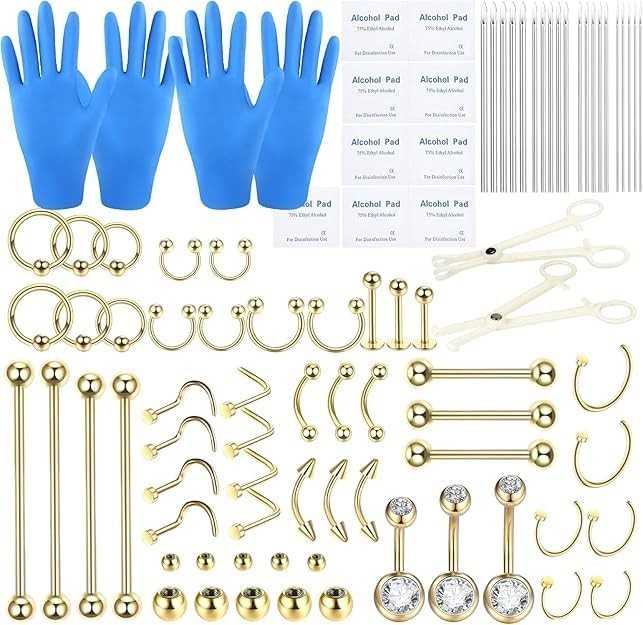 Versatile 90-Piece Piercing Kit with 35 Tools - Perfect for Every Piercing Need
