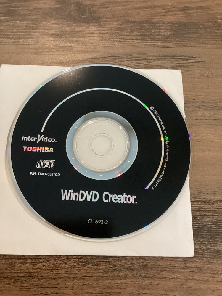WinDVD Creator CL1693-2 For Toshiba 2002