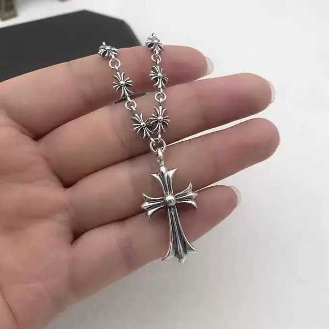 Chrome Hearts 60cm "Tiny E" CH Plus Link Rosary Necklace