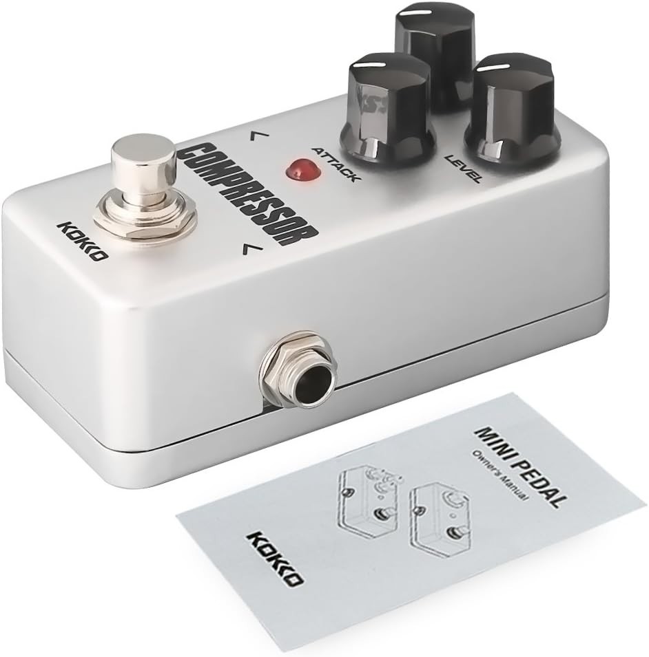 Durable Mini Guitar Compressor Pedal with LED Indicator - Enhanced Sound Control