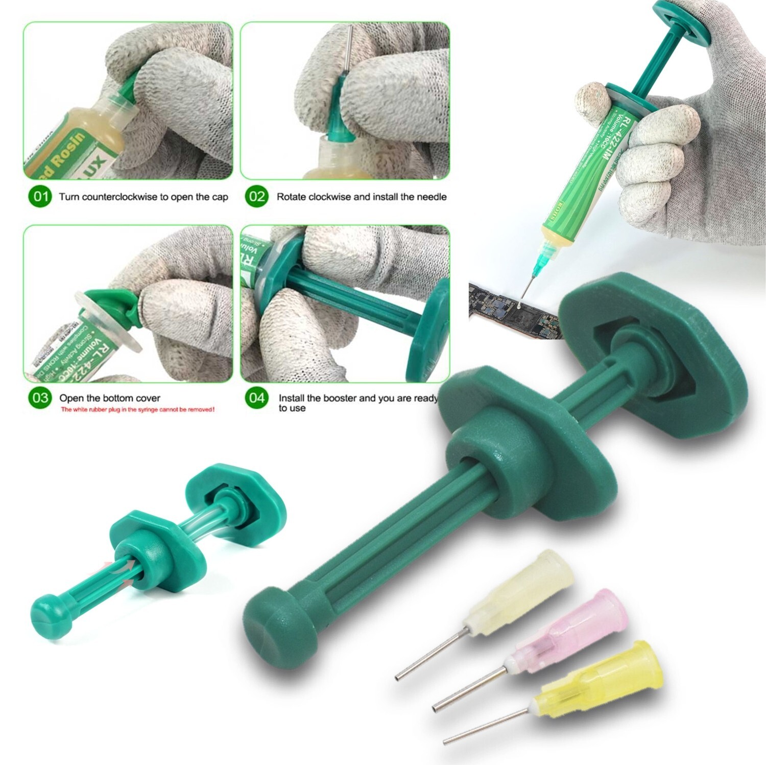 Piston Pusher Plunger for Industrial Soldering Flux Paste Piston Syringes