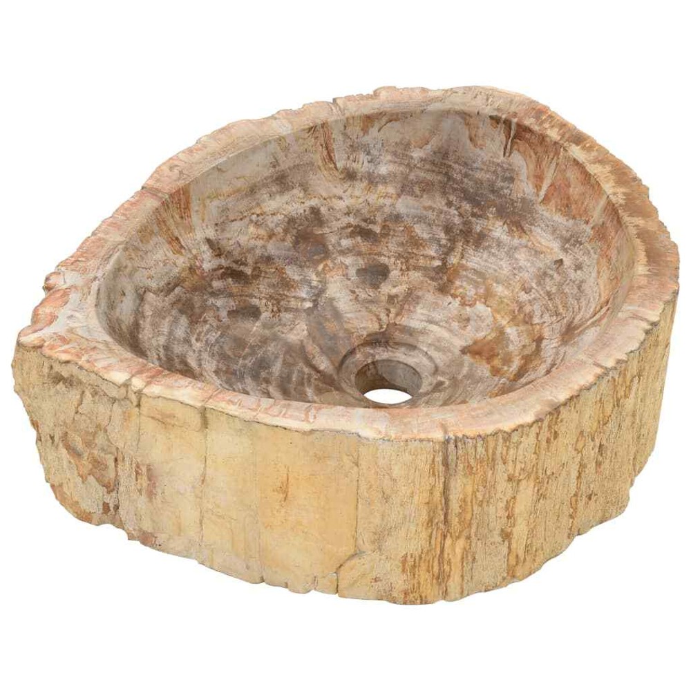 Sink 17.7"x13.8"x5.9" Fossil Stone Cream Bathroom Natural Stone Basin vidaXL