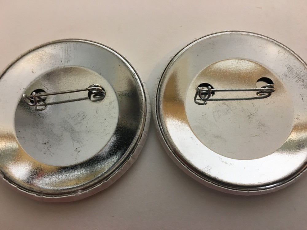 (2) 1990 Operation Desert Storm Pinback Button Support Troops USA American Eagle