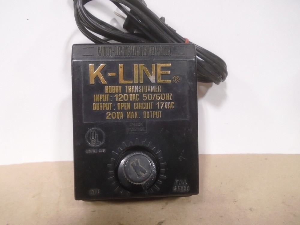 K-LINE #950 AC TRAIN TRANSFORMER FOR BASIC 0/027 TRAIN SET TESTED WORKS GREAT