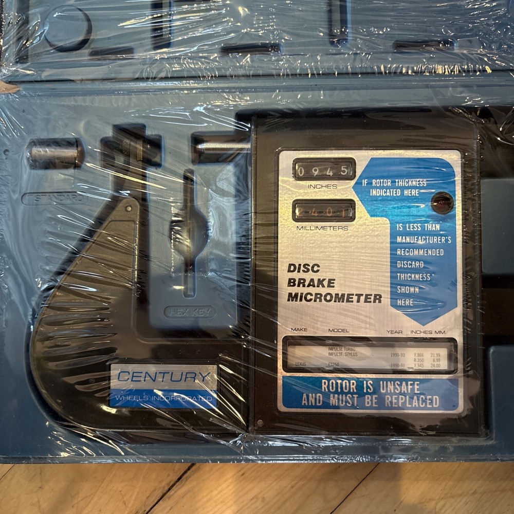 Century Wheels Incorporated Disc Brake Micrometer