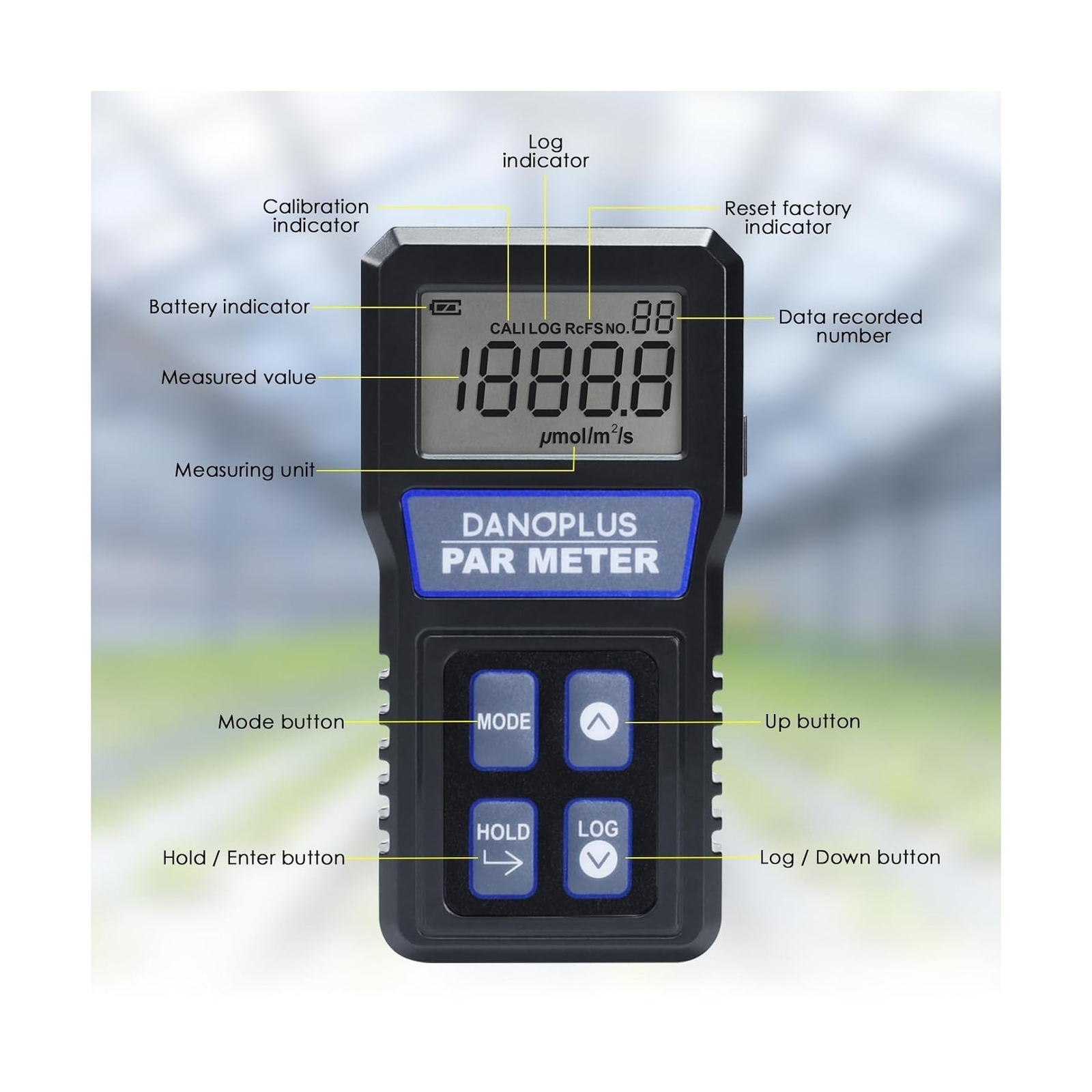 Quantum PAR Meter, Waterproof PAR Meter for Reef Tank Aquarium Plants IP68 Qu...