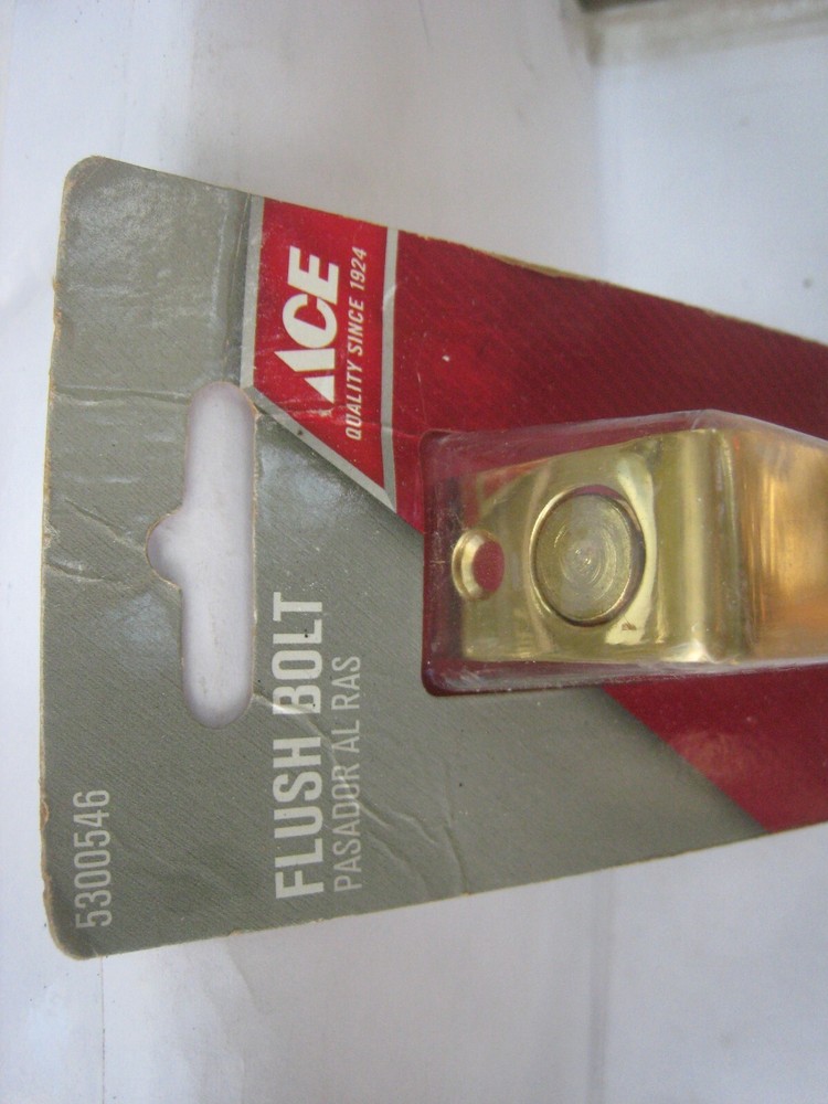 ACE SOLID BRASS FLUSH BOLT 5300546 6" NEW IN PACKAGE NATIONAL HARDWARE