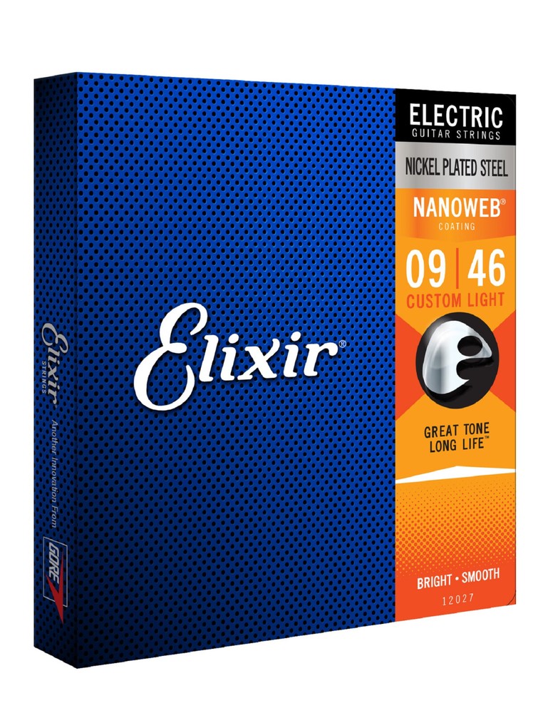 Elixir® 12027 Electric Strings NANOWEB® Coating, Custom Light (.009-.046)