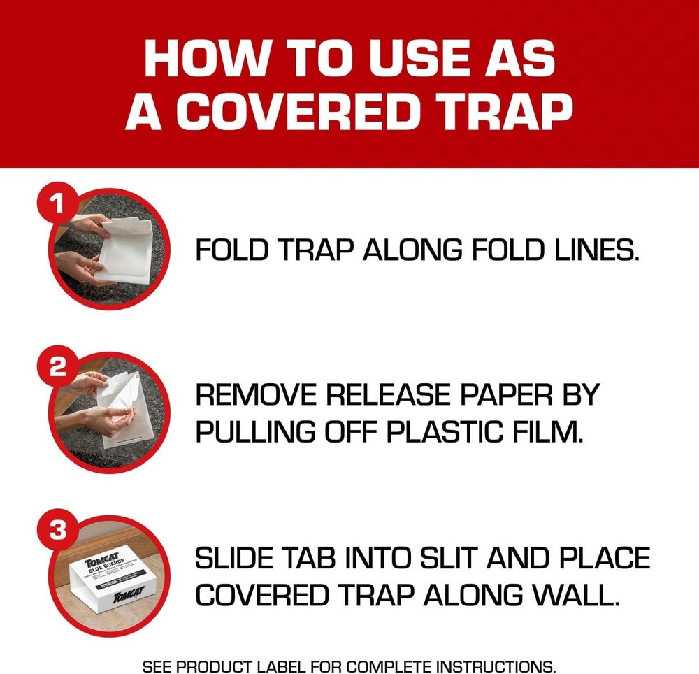 Extra-Large Capture Glue Boards with Eugenol - Mouse & Insect Traps (4 Pack)