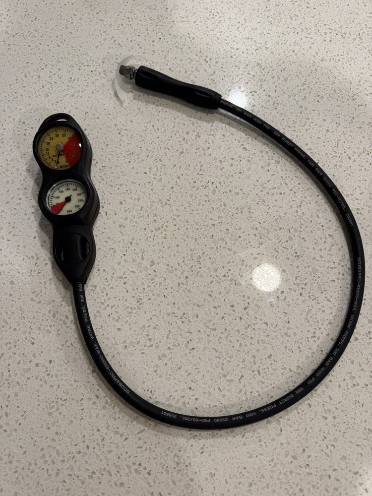 Scubapro 2-Gauge In-Line Dive Console (Compact PG, Std DG) Metric