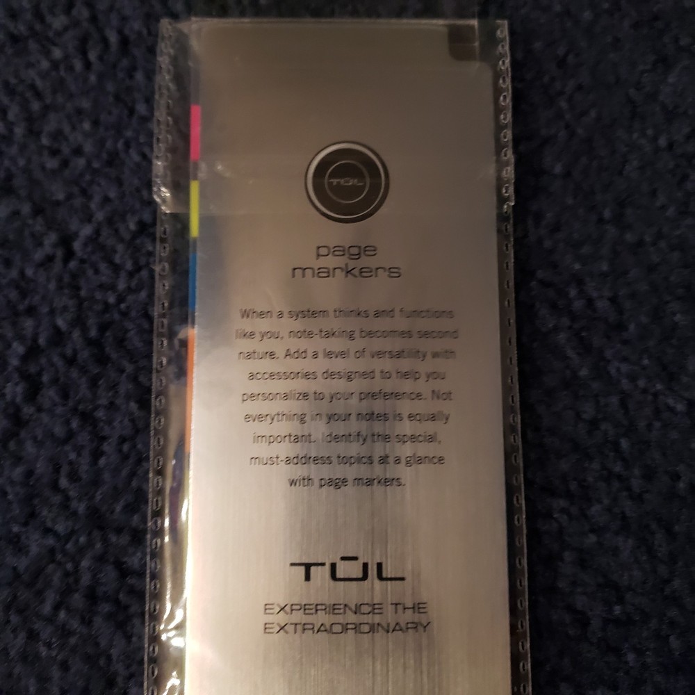 TUL Junior Size Note-taking System Tab Task Pad Markers