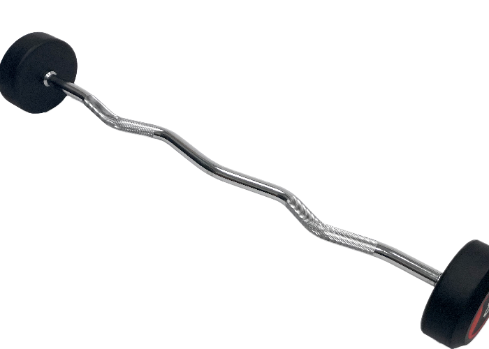 20LB-110LB Rubber EZ Curl Barbell Set