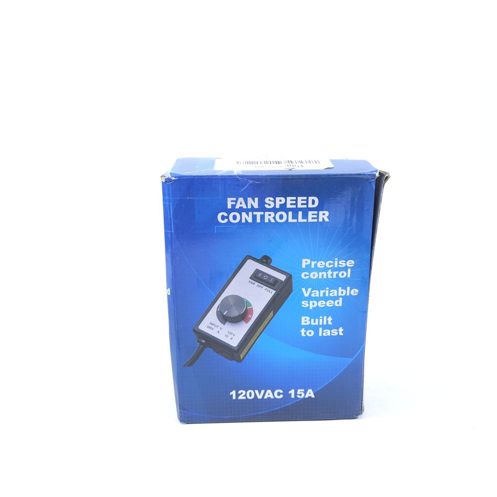 Variable Fan Speed Controller 120V 15AmpFor Exhaust / Inline Duct Fan